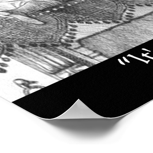 ルイス・キャロル・グラフィック&有名引用文 ポスター (角)