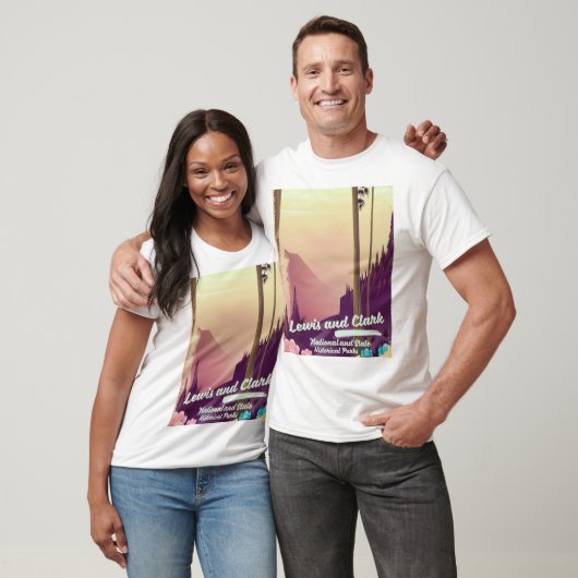 ルイス・クラーク国立州公園ポスター Tシャツ (ユニセックス)