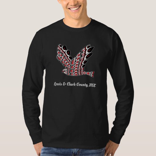 ルイス&クラーク郡赤尾ホーク先住民アメリク Tシャツ (正面)