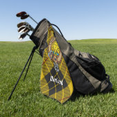 ルイス・クレストのクラン・マクロード ゴルフタオル (グリーン)