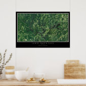 ルイス・スミス湖アラバマ衛星ポスターマップ ポスター (キッチン)