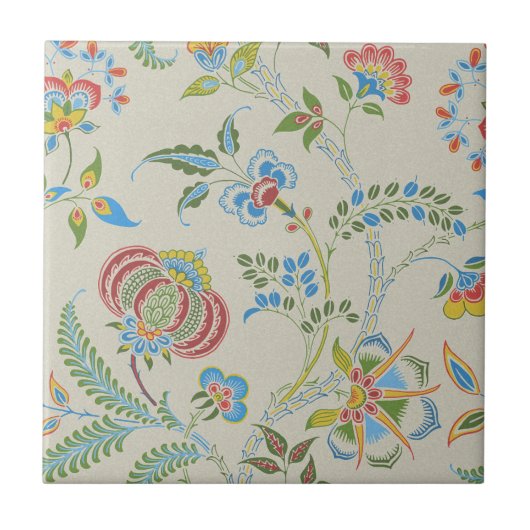 ルイス・デイの「おばあちゃん」小さな陶磁器タイル タイル (正面)