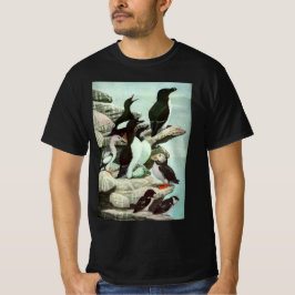 ルイス・フエルテスによるヴィンテージのツノメドリと水鳥 Tシャツ