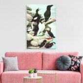 ルイス・フエルテスのヴィンテージ・コウテイペンギンと水鳥 キャンバスプリント (インサイチュ (リビング))