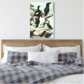 ルイス・フエルテスのヴィンテージ・コウテイペンギンと水鳥 キャンバスプリント (インサイチュ (寝室))