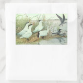 ルイス・フエルテスの湿原の古い海岸鳥たち 長方形シール (バッグ)