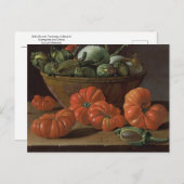 ルイス・メレンデスによるトマトの静物詩 ポストカード (正面/裏面)