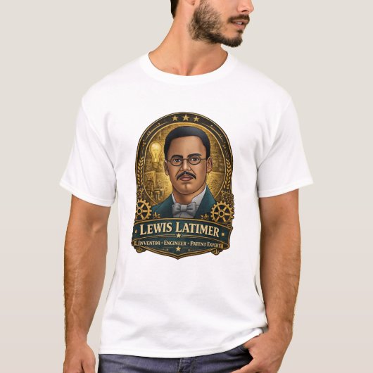 ルイス・ラティマー - 電気の革新者 Tシャツ (正面)