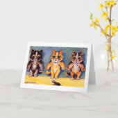 ルイス・ワイン産の子猫と甲虫 カード (黄色い花)