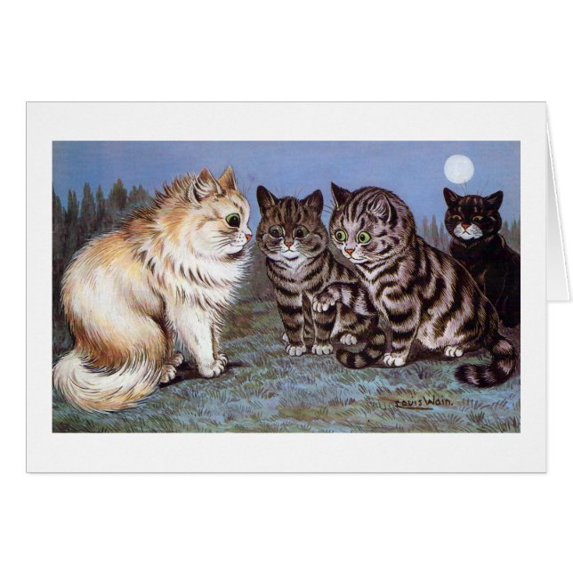 ルイス・ワーインが月明かりの中で出会った子猫 (正面横)