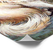 ルイス・ワーインが月明かりの中で出会った子猫 ポスター (角)