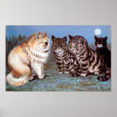 ルイス・ワーインが月明かりの中で出会った子猫 ポスター (正面)