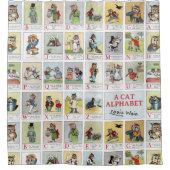 ルイス・ワーイン・キャットアルファベット シャワーカーテン (正面)