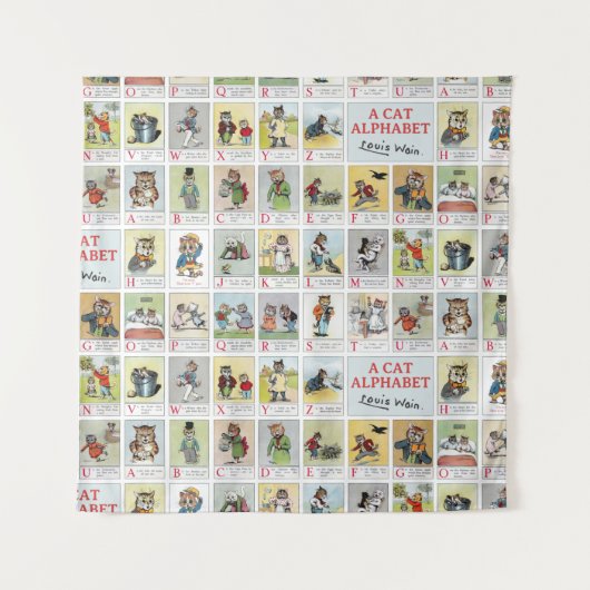 ルイス・ワーイン・キャットアルファベット タペストリー (正面)