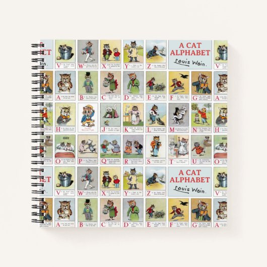 ルイス・ワーイン・キャットアルファベット ノートブック (正面)