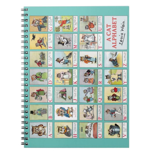 ルイス・ワーイン・キャットアルファベット ノートブック (正面)