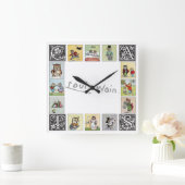 ルイス・ワーイン スクエア壁時計 (ホーム)