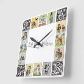 ルイス・ワーイン スクエア壁時計 (傾斜)