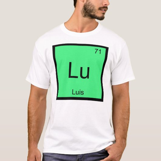 ルイス 名前 化学 元素 周期表 Tシャツ (正面)