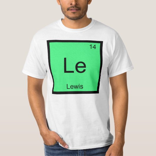 ルイス 名前 化学 元素 周期表 Tシャツ (正面)