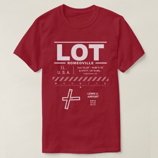 ルイスU空港ロットTシャツ Tシャツ (デザイン正面)
