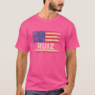 ルイズ姓シャツルイズ名米国国旗 Tシャツ