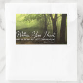 ルイセドリスコル感動的引用文「内」 長方形シール (バッグ)