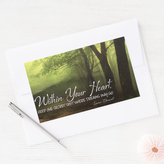 ルイセドリスコル感動的引用文「内」 長方形シール (封筒)