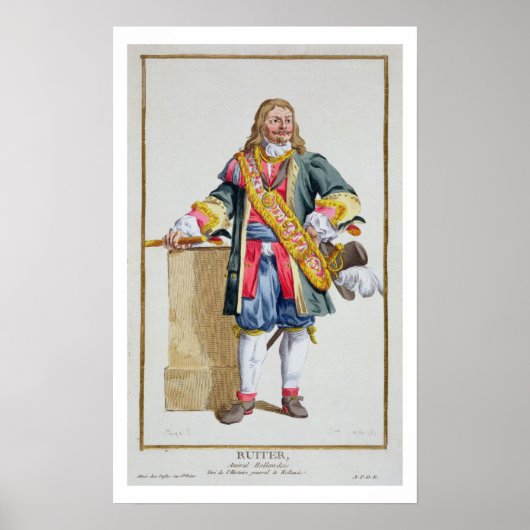 ルイター海軍中将(1607年~76年)、「レコイユ・デ・エス」より ポスター (正面)