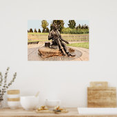 ルイビルのリンカーン記念銅像水彩 ポスター (キッチン)