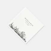 ルイビルスカイライン結婚ズ紙カクテルナプキン スタンダードカクテルナプキン (角)