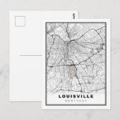 ルイビル地図 ポストカード (正面/裏面)