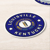 ルイビル・ケンタッキー ラウンドペーパーコースター (アングル)