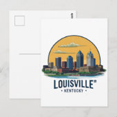 ルイビル・ケンタッキーUSAスカイライン ポストカード (正面/裏面)
