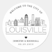 ルイビル・スカイライン |の結婚ウェルカムメッセージ ラウンドシール (正面)