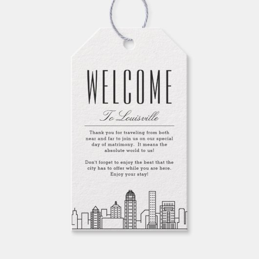 ルイビル・スカイライン |ウェルカムメッセージギフトラベル ギフトタグ (正面)