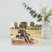 ルイビル（Louisville）のリンカーン記念像の水彩画 ポストカード (スタンド正面)