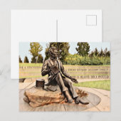 ルイビル（Louisville）のリンカーン記念像の水彩画 ポストカード (正面/裏面)