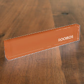 ルイボス赤茶色の色名 デスクネームプレート (側面)