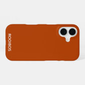 ルイボス赤茶色の色名 iPhone 16ケース (裏面横)