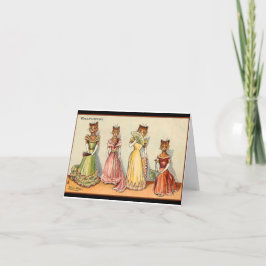 ルイワーインウォーフラワーガールキャッツ サンキューカード