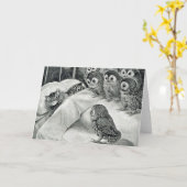 ルイワーインキャット悪夢フクロウバード カード (黄色い花)