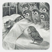 ルイワーインキャット悪夢フクロウバード スクエアシール (正面)