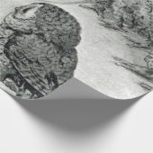 ルイワーインキャット悪夢フクロウバード ラッピングペーパー (角)