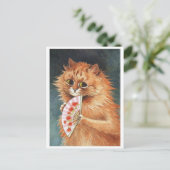 ルイワーインジンジャーキャットホリデーハガキ シーズンポストカード (スタンド正面)