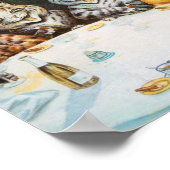 ルイワーインパーティー猫 ポスター (角)