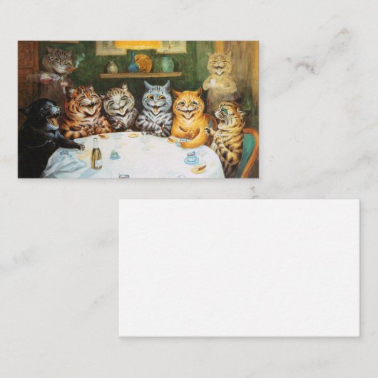 ルイワーインパーティー猫 名刺 (正面/裏面)