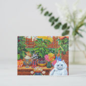 ルイワーインフラワーラバーズキャット ポストカード (スタンド正面)