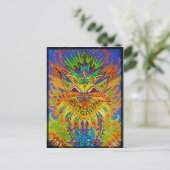 ルイワーインブルーペイズリー猫 ポストカード (スタンド正面)