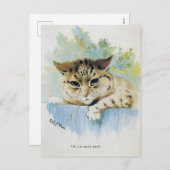 ルイワーインヴィンテージキャットネクストドアイラストレーション シーズンポストカード (正面/裏面)